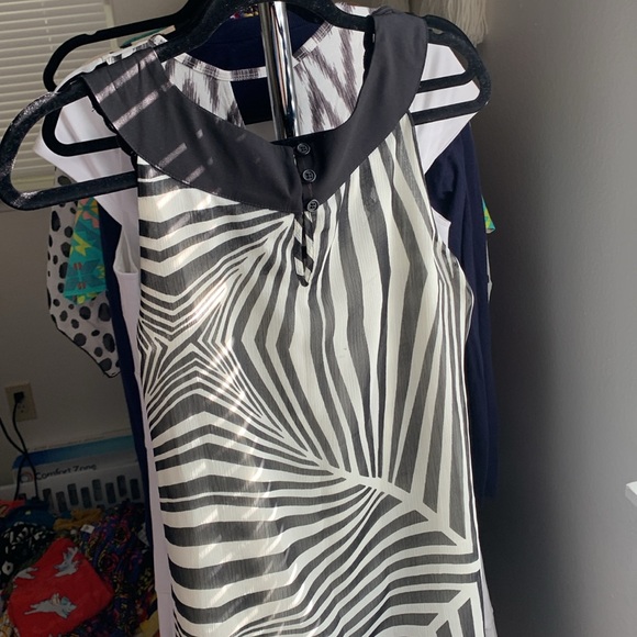 Zebra Print Nicole Miller Tank Top - EUC Medium - Picture 7 of 9